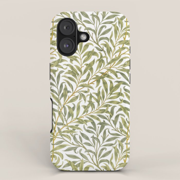 William Morris Willow Bough Green & White 1887 iPhone Case Gallery Image 1
