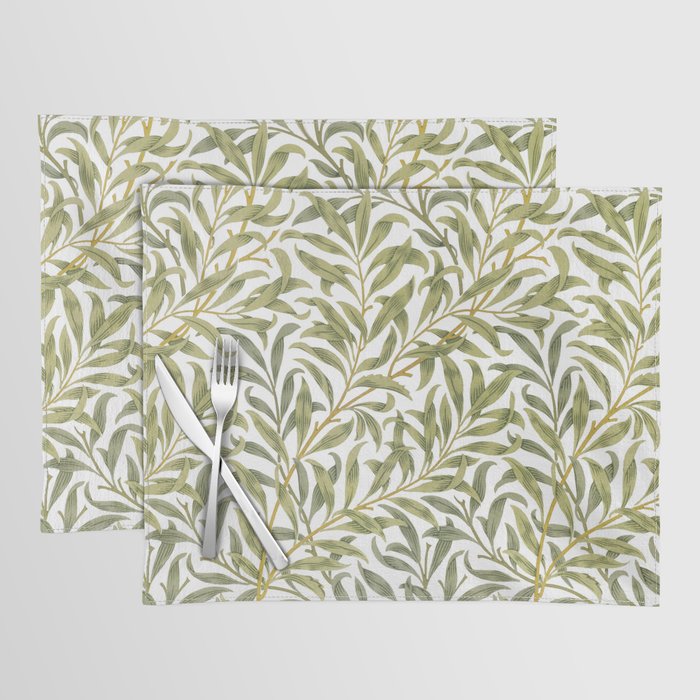William Morris Willow Bough Green & White 1887 Placemat Gallery Image 1