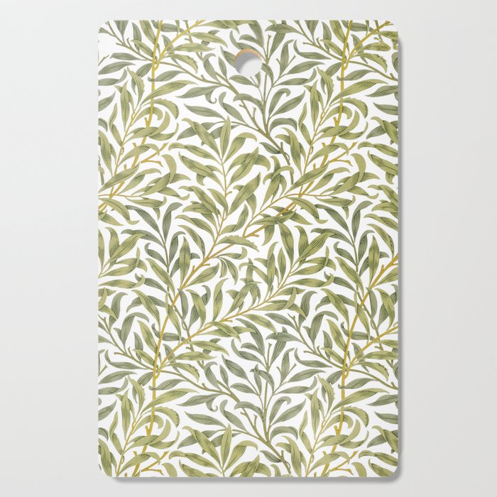 William Morris Willow Bough Green & White 1887 Cutting Board Gallery Image 1