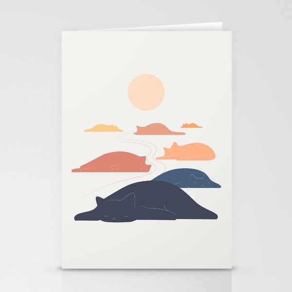 Cat Landscape 159 Stationery Card Gallery Image 2