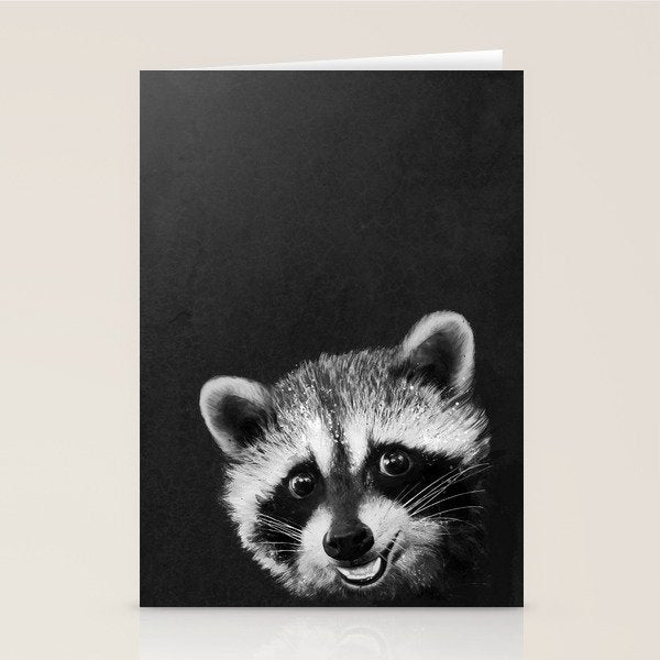 Raccoon Stationery Card Gallery Image 1