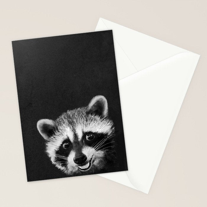 Raccoon Stationery Card Gallery Image 2