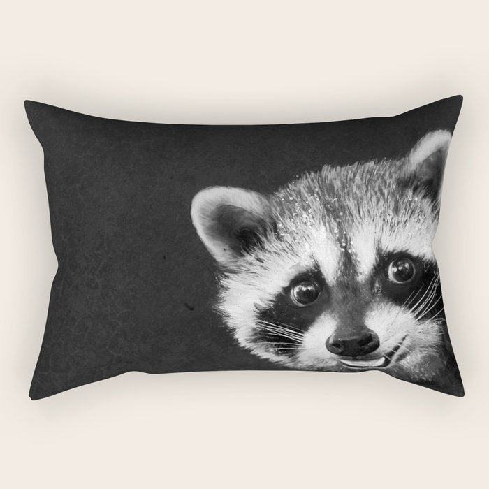 Raccoon Rectangular Pillow Gallery Image 2