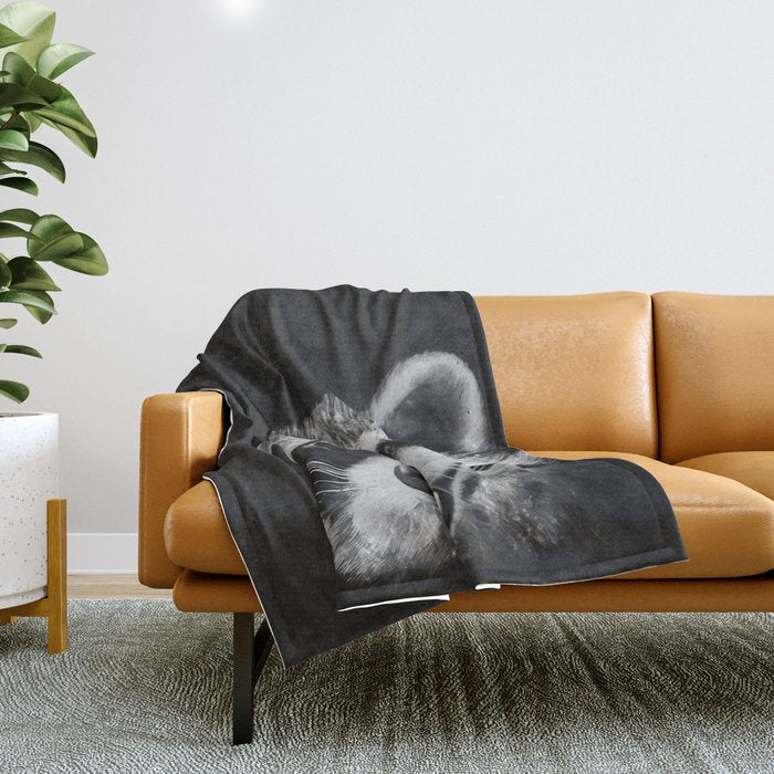 Raccoon Throw Blanket Gallery Image 1
