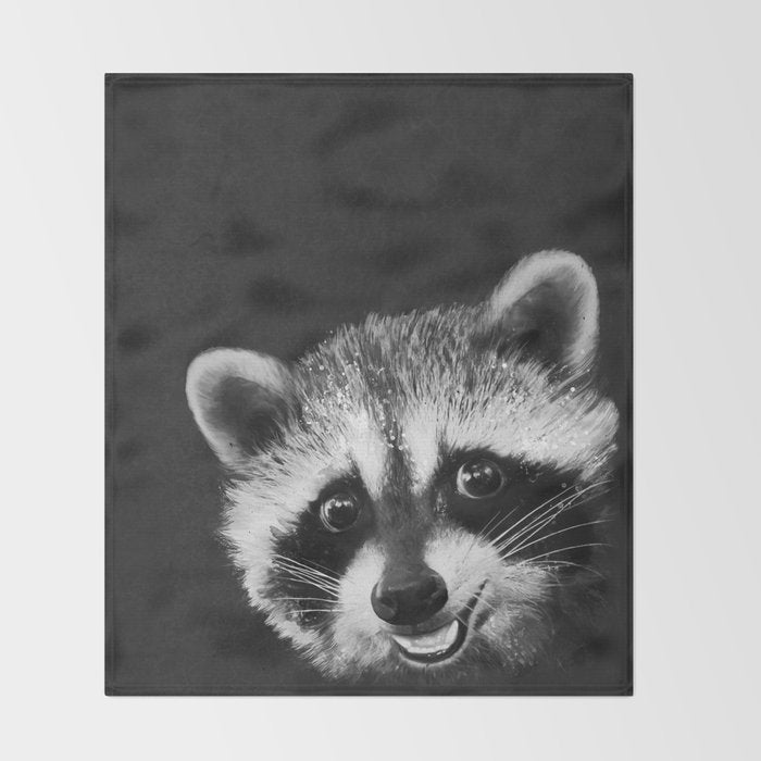 Raccoon Throw Blanket Gallery Image 2