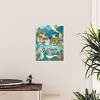 Coastal village sailing landscape Poster Gallery Image 2