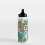 Coastal village sailing landscape Water Bottle Gallery Image 3