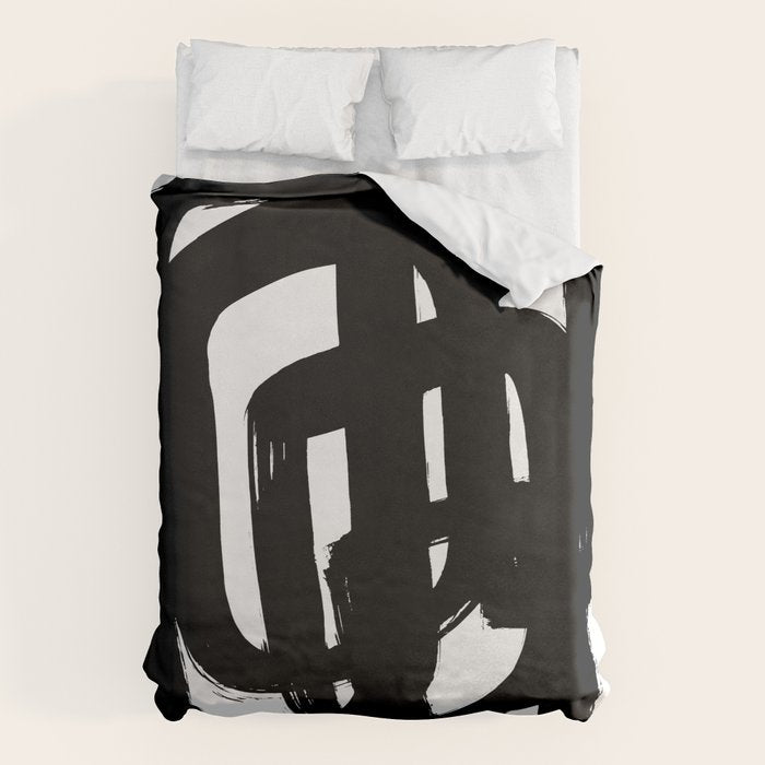 A Heavy Thought White Background Duvet Cover Gallery Image 6