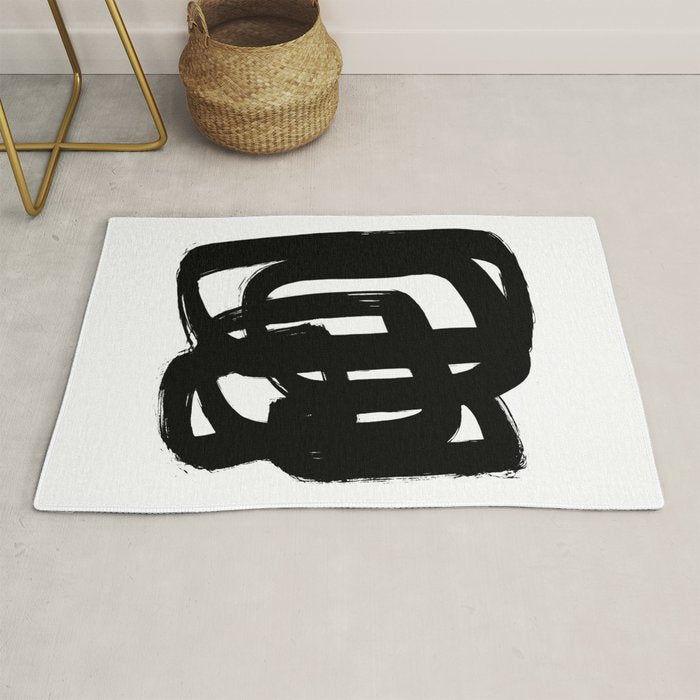 A Heavy Thought White Background Rug Gallery Image 1