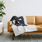 A Heavy Thought White Background Throw Blanket Gallery Image 1