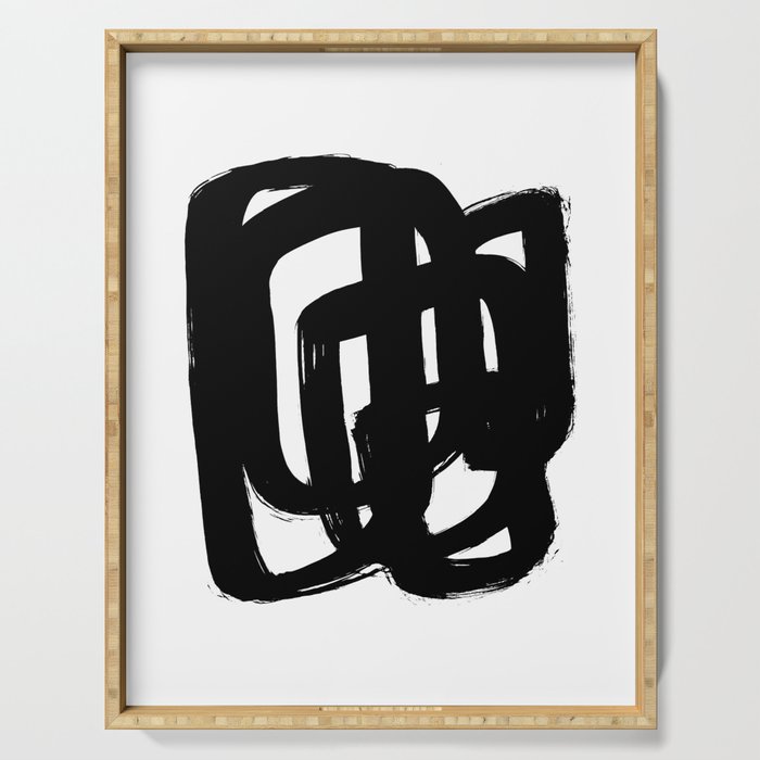 A Heavy Thought White Background Serving Tray Gallery Image 1