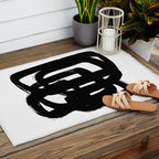 A Heavy Thought White Background Outdoor Rug Gallery Image 2