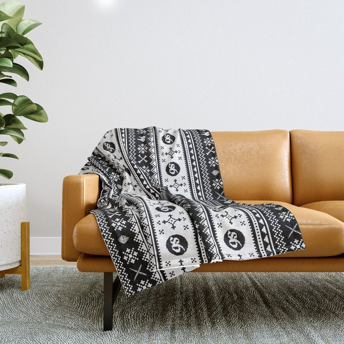 Ugly Sweater Society6 Throw Blanket Gallery Image 1