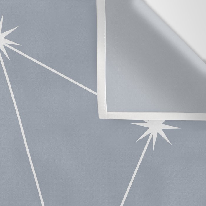 Libra Zodiac Star Constellation Line Art Blue Grey Wall Tapestry Gallery Image 3
