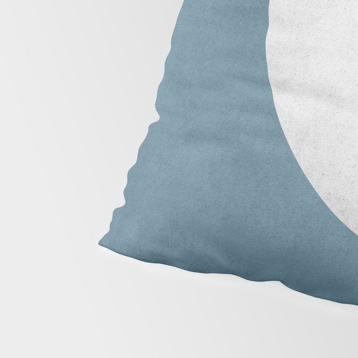 Halfmoon Colorblock - White Blue on Gold Pillow Sham Gallery Image 4