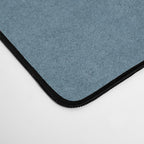 Halfmoon Colorblock - White Blue on Gold Desk Mat Gallery Image 4