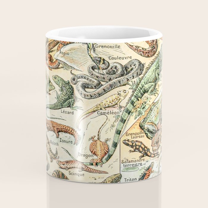 Reptiles II by Adolphe Millot // XL 19th Century Snakes Lizards Alligators Science Textbook Artwork Coffee Mug Gallery Image 4