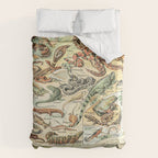 Reptiles II by Adolphe Millot // XL 19th Century Snakes Lizards Alligators Science Textbook Artwork Duvet Cover Gallery Image 6