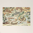 Reptiles II by Adolphe Millot // XL 19th Century Snakes Lizards Alligators Science Textbook Artwork Welcome Mat Gallery Image 1