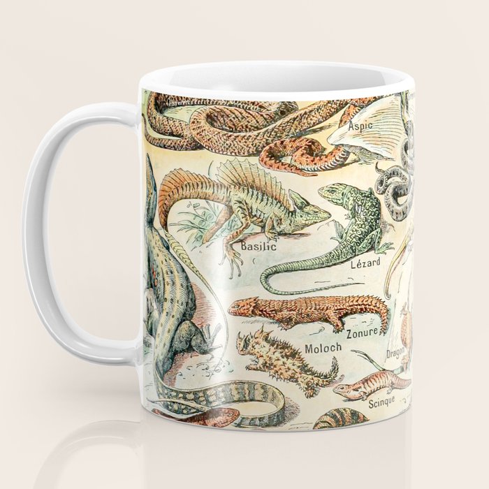 Reptiles II by Adolphe Millot // XL 19th Century Snakes Lizards Alligators Science Textbook Artwork Coffee Mug Gallery Image 3