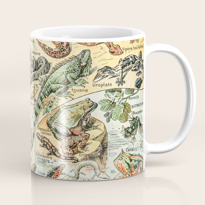 Reptiles II by Adolphe Millot // XL 19th Century Snakes Lizards Alligators Science Textbook Artwork Coffee Mug Gallery Image 1