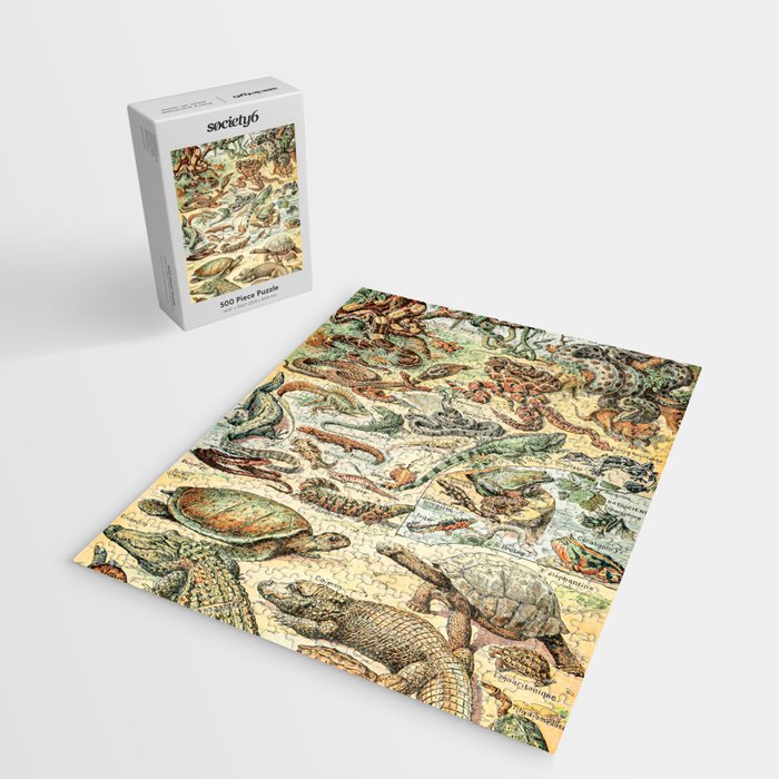 Reptiles II by Adolphe Millot // XL 19th Century Snakes Lizards Alligators Science Textbook Artwork Jigsaw Puzzle Gallery Image 2