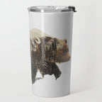 Arctic Grizzly Bear Travel Mug Gallery Image 2