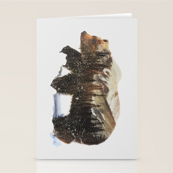 Arctic Grizzly Bear Stationery Card Gallery Image 2
