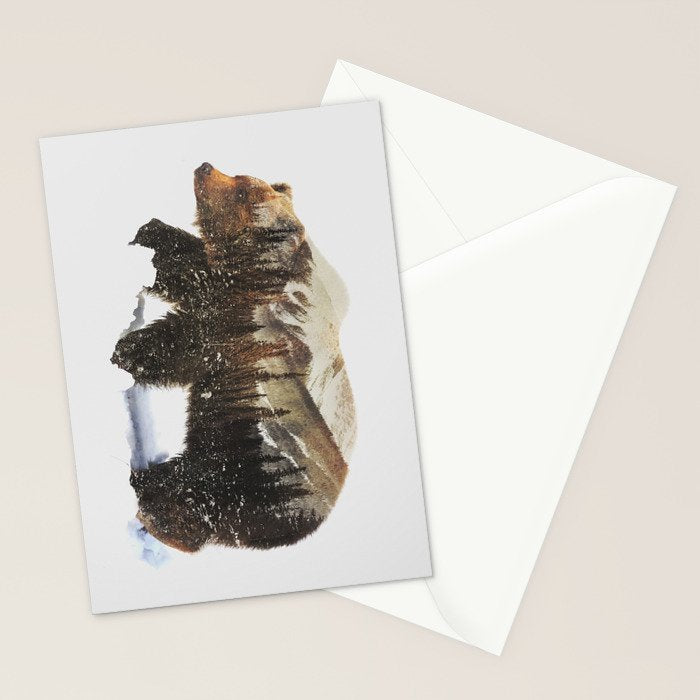 Arctic Grizzly Bear Stationery Card Gallery Image 2