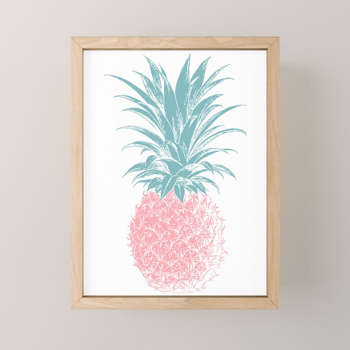 Simple Modern Boho Pineapple Drawing Mini Art Print Gallery Image 1