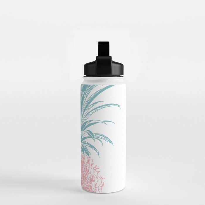 Simple Modern Boho Pineapple Drawing Water Bottle Gallery Image 2