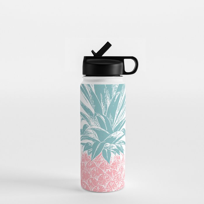 Simple Modern Boho Pineapple Drawing Water Bottle Gallery Image 1