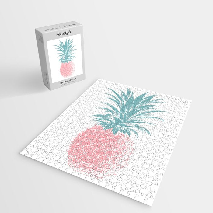 Simple Modern Boho Pineapple Drawing Jigsaw Puzzle Gallery Image 2