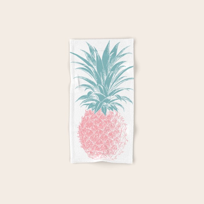 Simple Modern Boho Pineapple Drawing Bath Towel Gallery Image 1