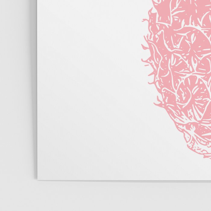 Simple Modern Boho Pineapple Drawing Poster Gallery Image 3