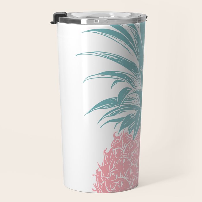 Simple Modern Boho Pineapple Drawing Travel Mug Gallery Image 3