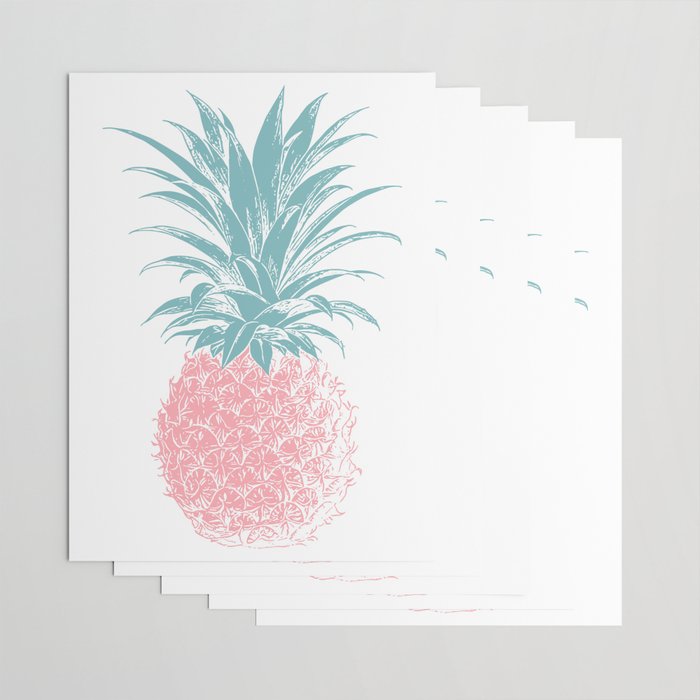 Simple Modern Boho Pineapple Drawing Wrapping Paper Gallery Image 3