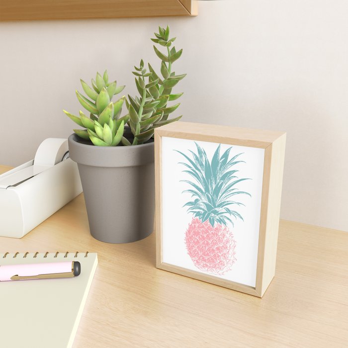Simple Modern Boho Pineapple Drawing Mini Art Print Gallery Image 2