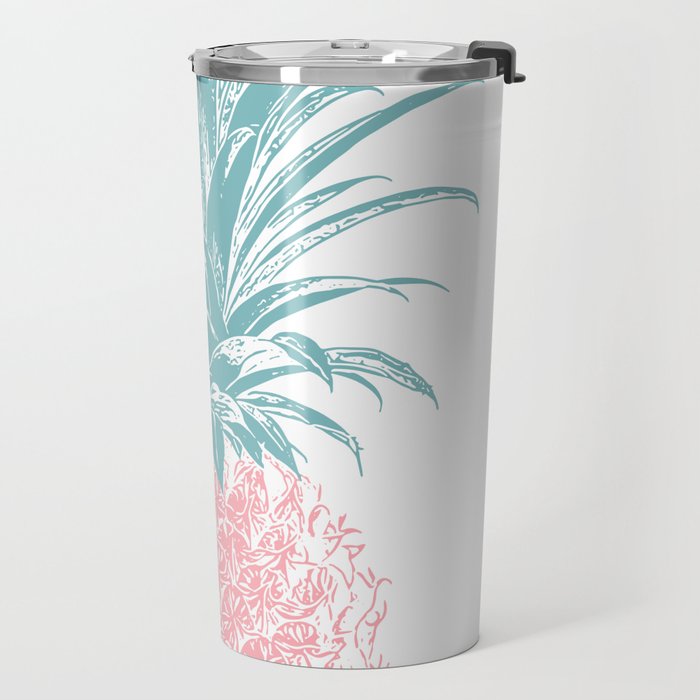 Simple Modern Boho Pineapple Drawing Travel Mug Gallery Image 2