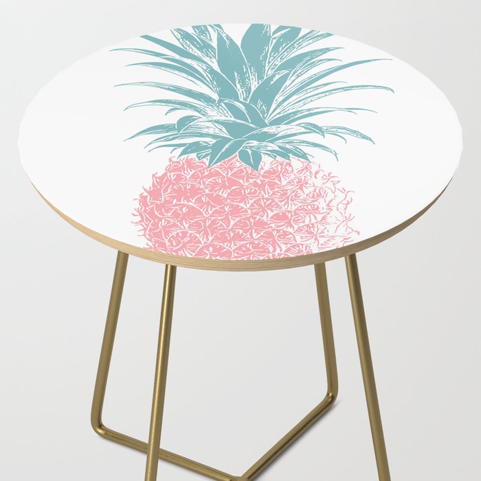 Simple Modern Boho Pineapple Drawing Side Table Gallery Image 2