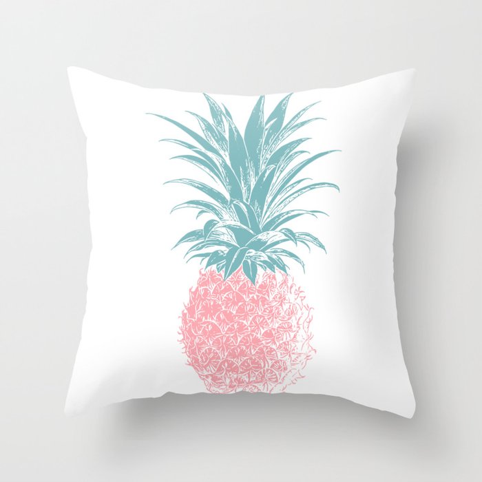 Simple Modern Boho Pineapple Drawing Throw Pillow Gallery Image 1