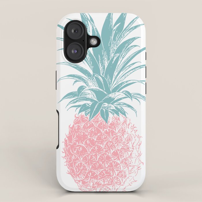 Simple Modern Boho Pineapple Drawing iPhone Case Gallery Image 1
