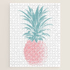 Simple Modern Boho Pineapple Drawing Jigsaw Puzzle Gallery Image 1