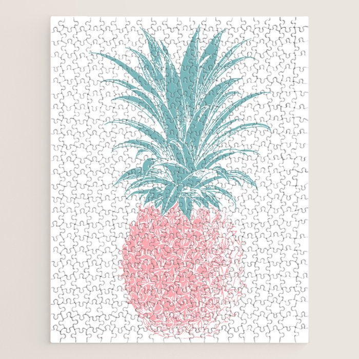 Simple Modern Boho Pineapple Drawing Jigsaw Puzzle Gallery Image 1