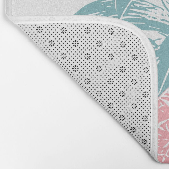 Simple Modern Boho Pineapple Drawing Bath Mat Gallery Image 2