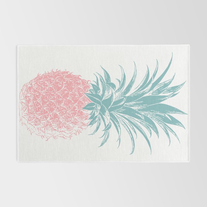 Simple Modern Boho Pineapple Drawing Rug Gallery Image 2