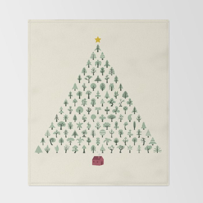 Christmas Treeangle Throw Blanket Gallery Image 2