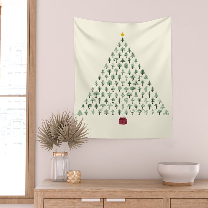 Christmas Treeangle Wall Tapestry Gallery Image 2