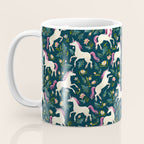 Unicorns on a dark background with a fairy forest Coffee Mug Gallery Image 3