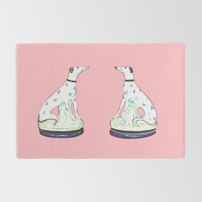 STAFFORDSHIRE GREYHOUND TWINS Rug Gallery Image 2